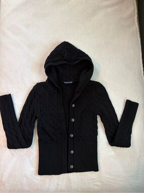 *Rare* Brandy Melville Black Cable-Knit Cardigan